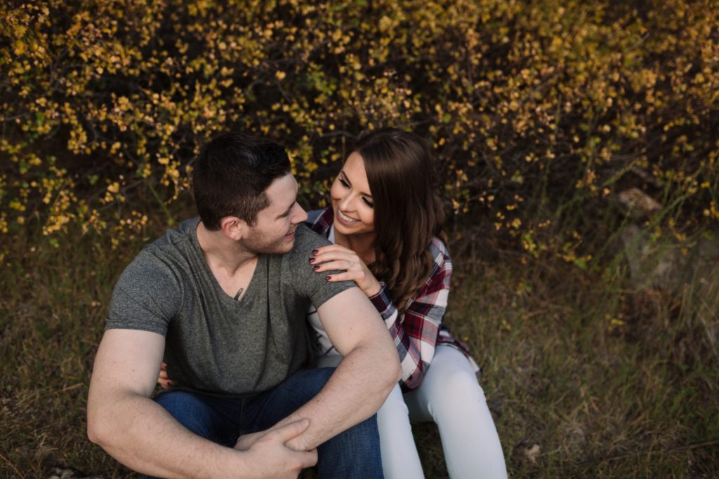 Flagstaff Engagement Photos in Fall Leaves