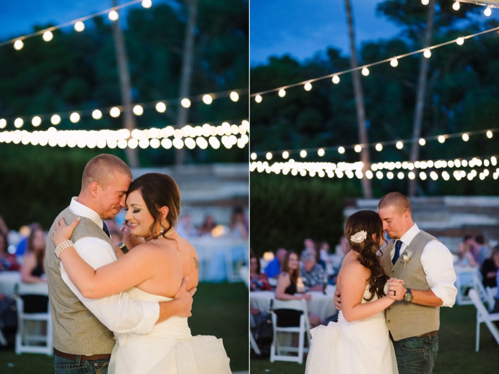 Mesa AZ Backyard Wedding with Twinkly Lights