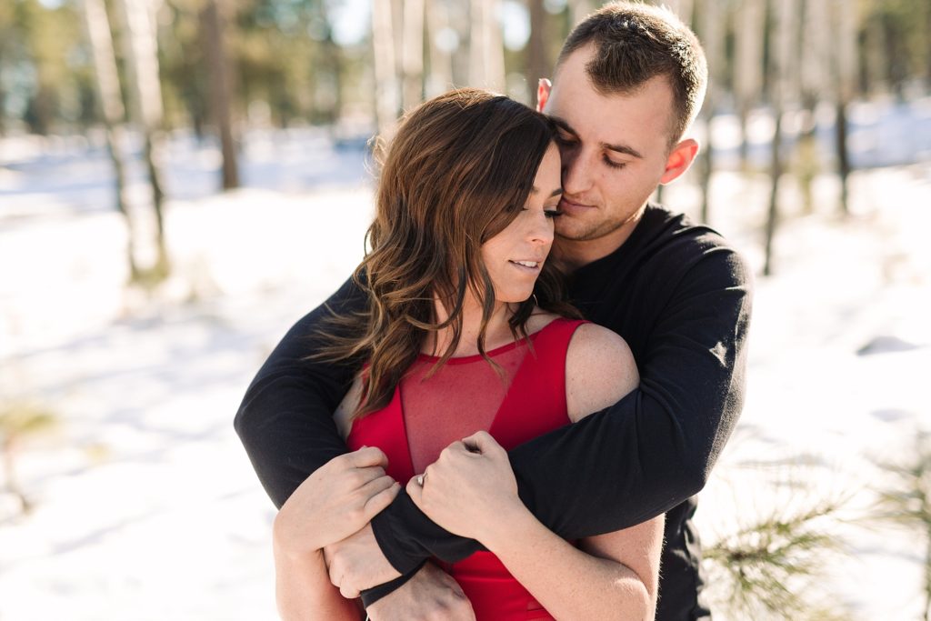 Northern Arizona Engagement Photos in the snow