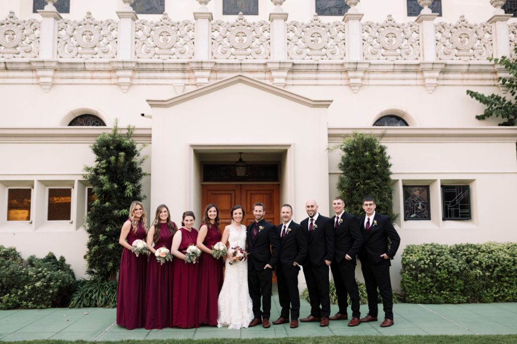 USD Immaculata Bridal Party Merlow and Black