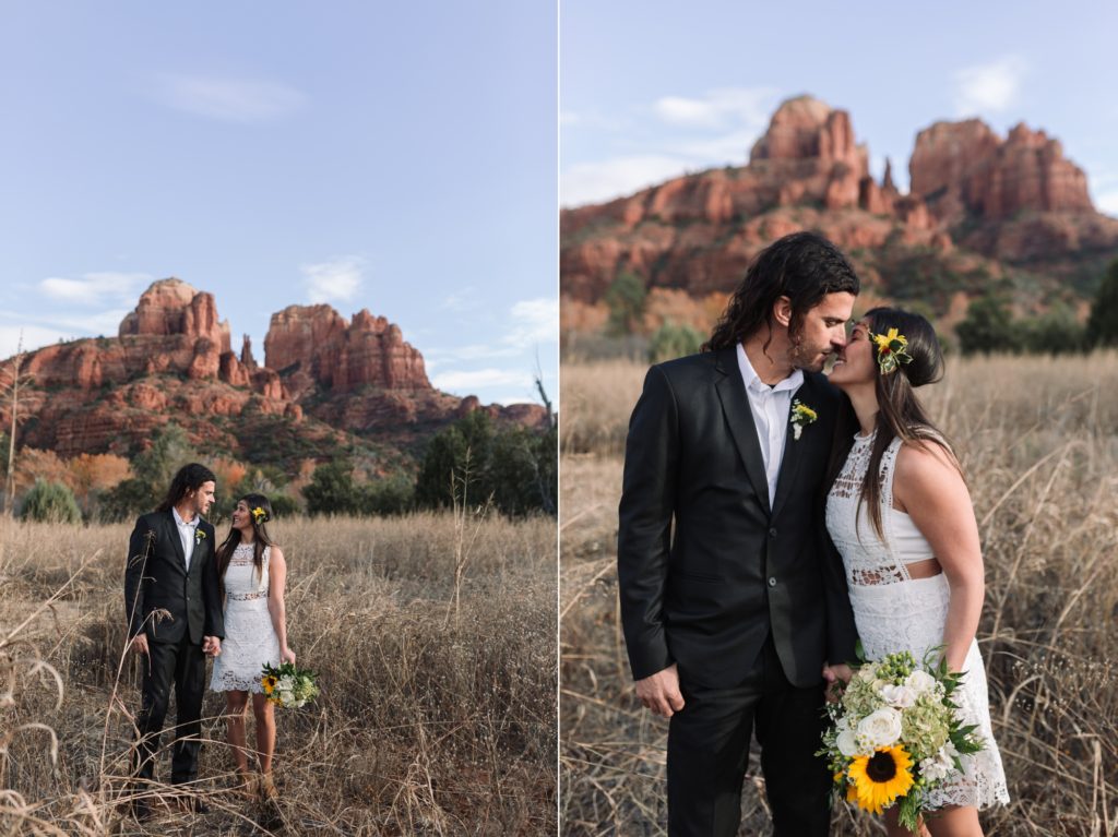 Sedona Arizona Couple get married by cathedral rock