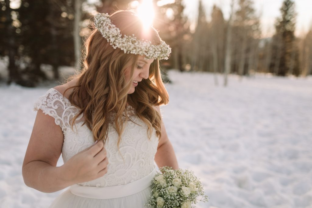 Flagstaff Snowy Bridal Portraits