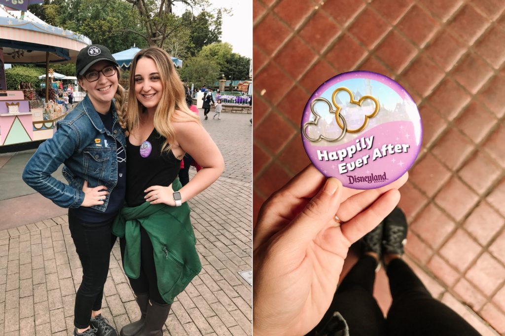 Happy Anniversary Buttons at Disneyland 