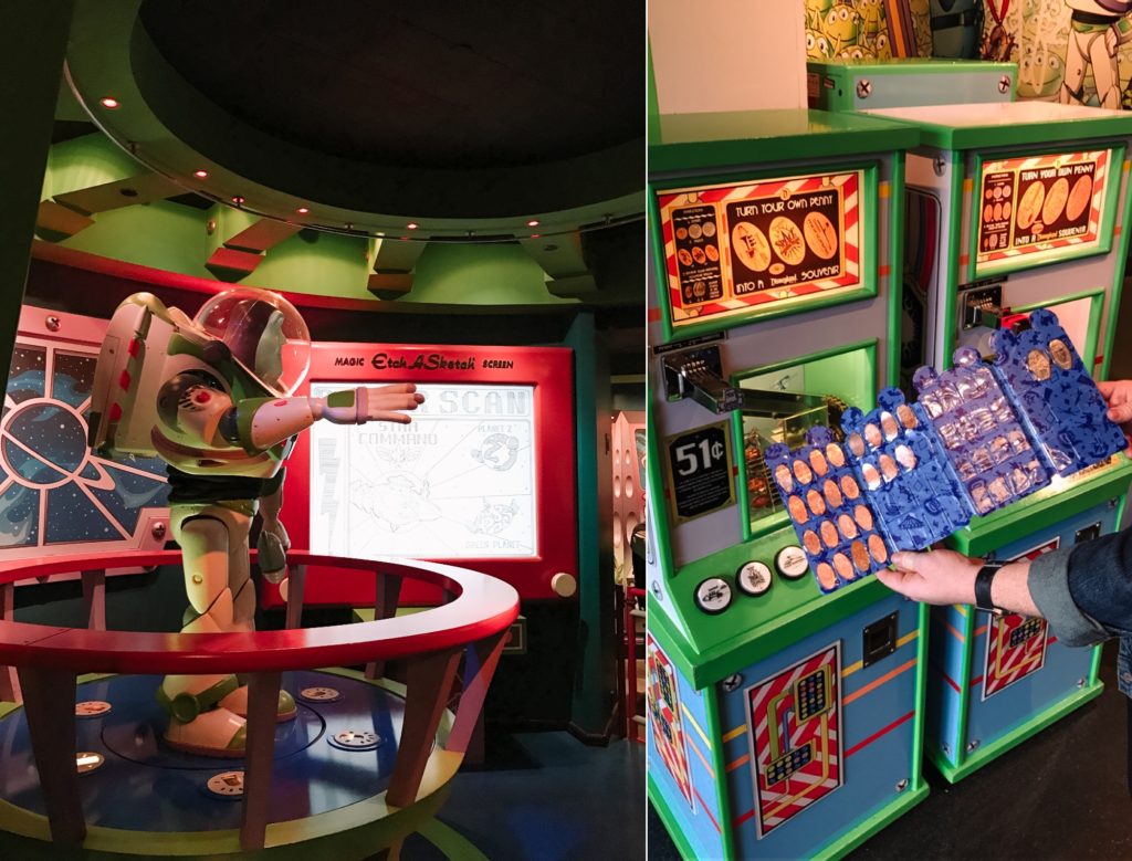 Disneyland Buzz Lightyear Ride and Penny Pressed Coins