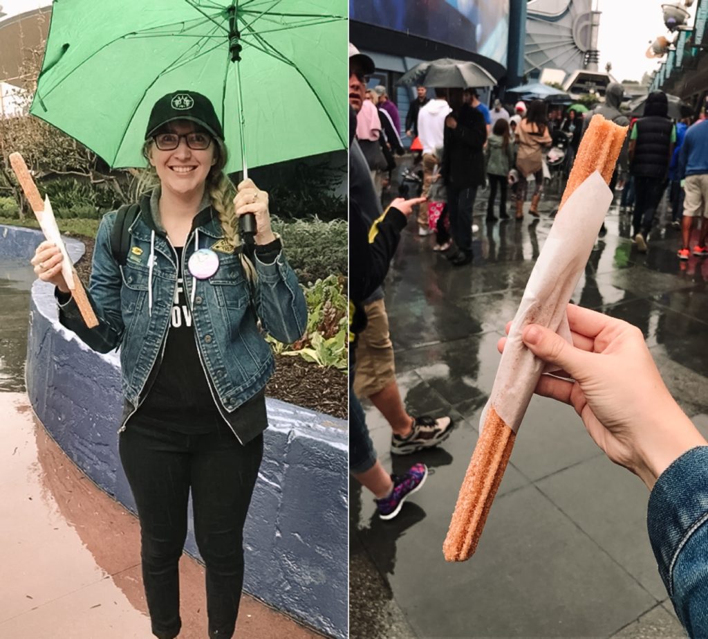 Disneyland Churro in the rain