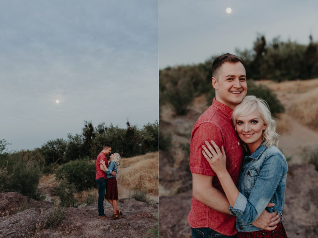 Engagement Photos at Sunset with Adventurous Couple