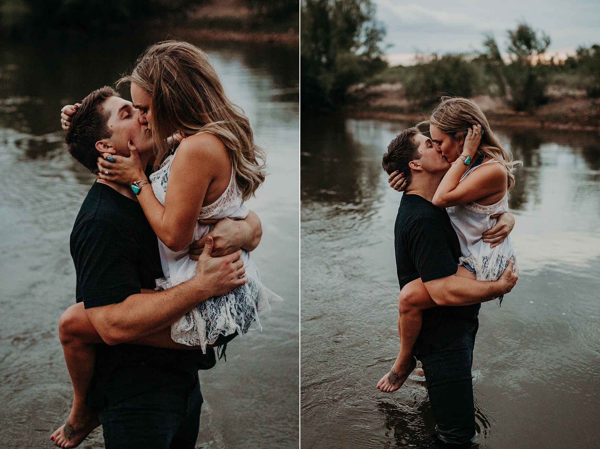 Salt River intimate couple in the water session Suzy Goodrick Photography