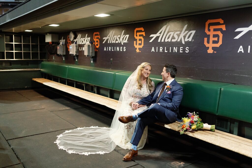 San Francisco Oracle Park Wedding Portraits