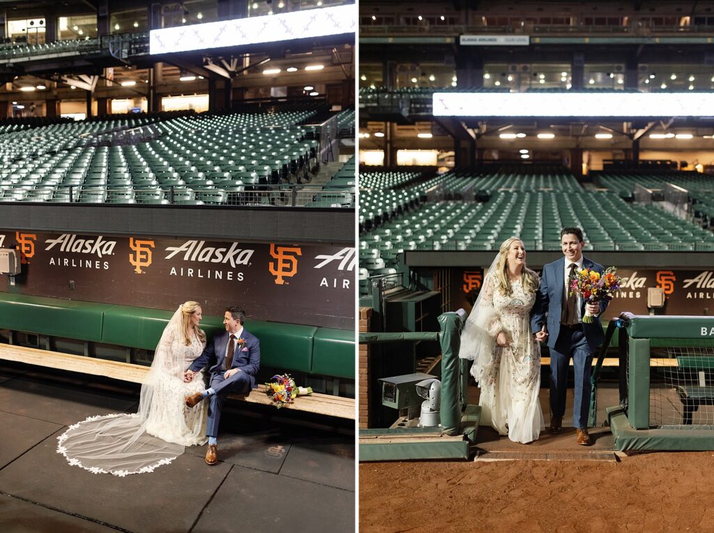 San Francisco Oracle Park Wedding Portraits