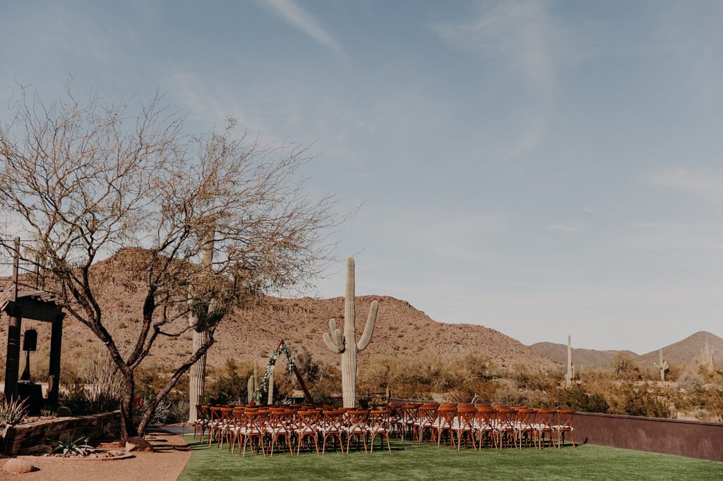 ceremony set up at the willow wedding venue