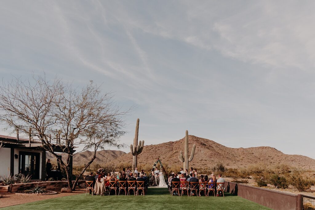 Desert Ceremony at the willow wedding venue