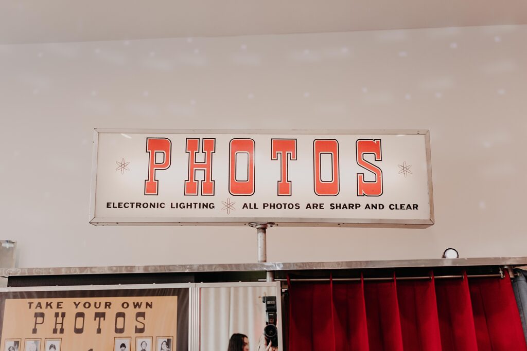 vintage Photo Booth at Sure Thing wedding chapel in vegas