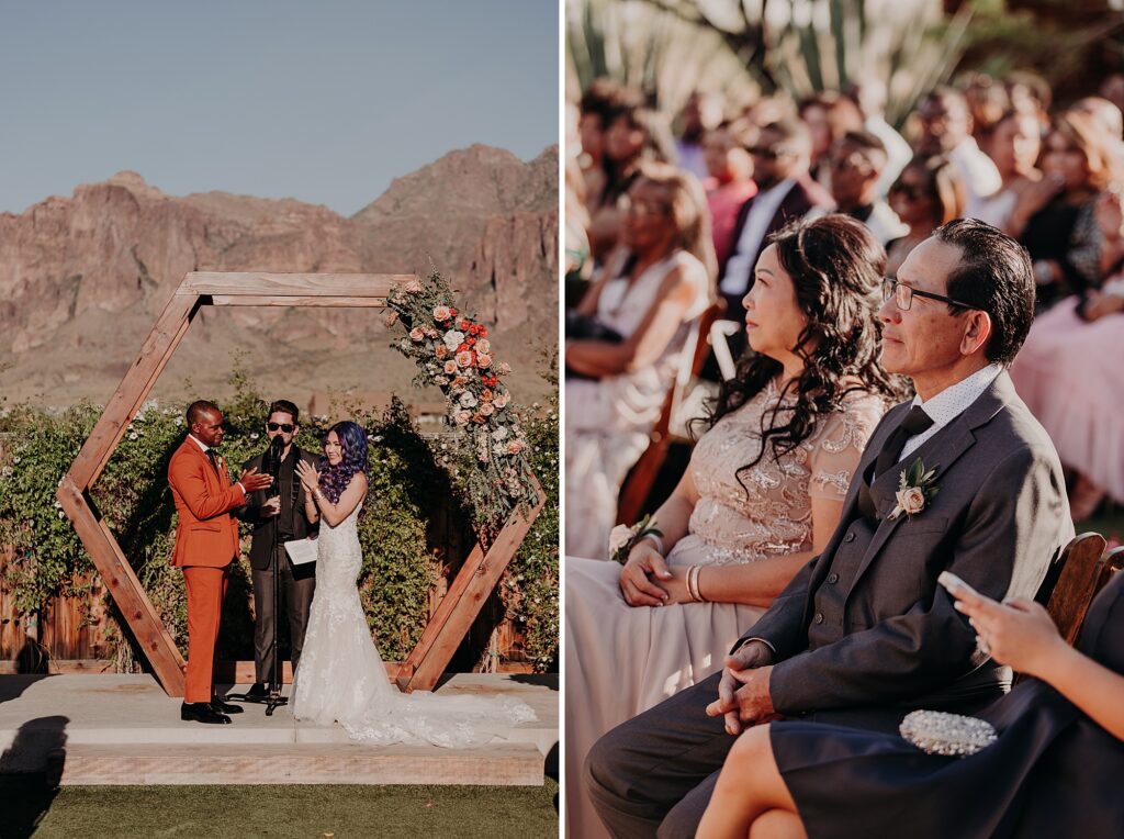 wedding ceremony at the paseo in apache junction