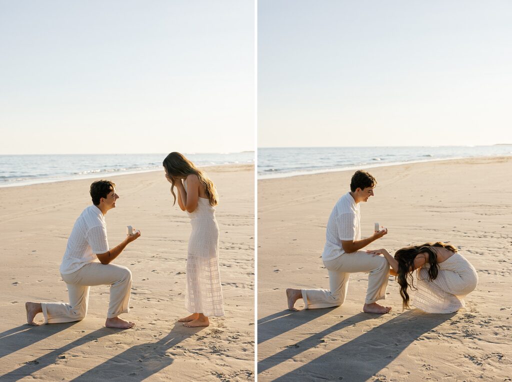 sunset proposal at the beach in puerto penasco
