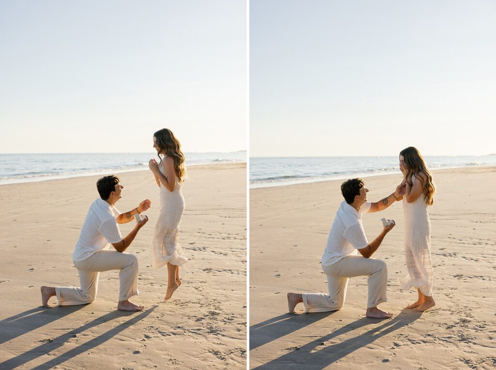 sunset proposal at the beach in puerto penasco