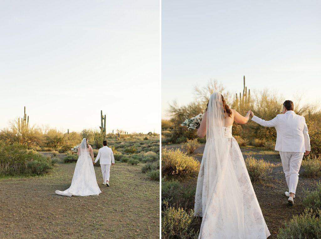 Sunset photos with two brides at The Paseo.