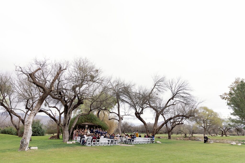 wedding ceremony at la mariposa in tucson arizona