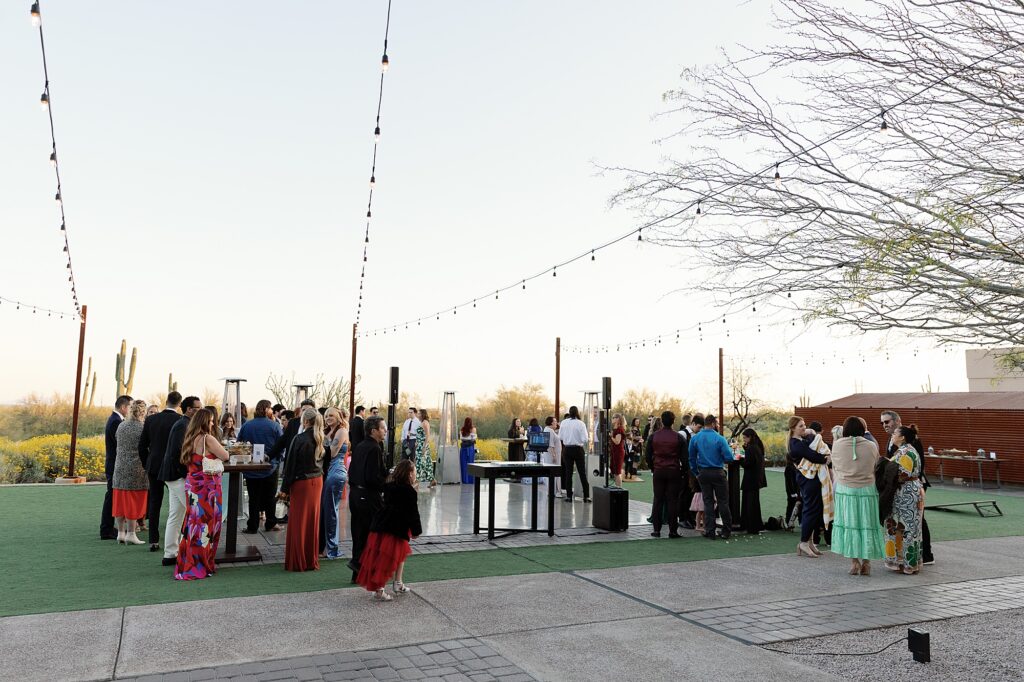 cocktail hour at a paseo wedding