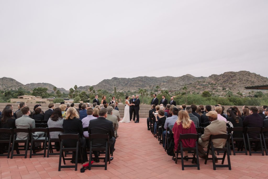 Phoenix Black Tie Wedding overlooking mountains