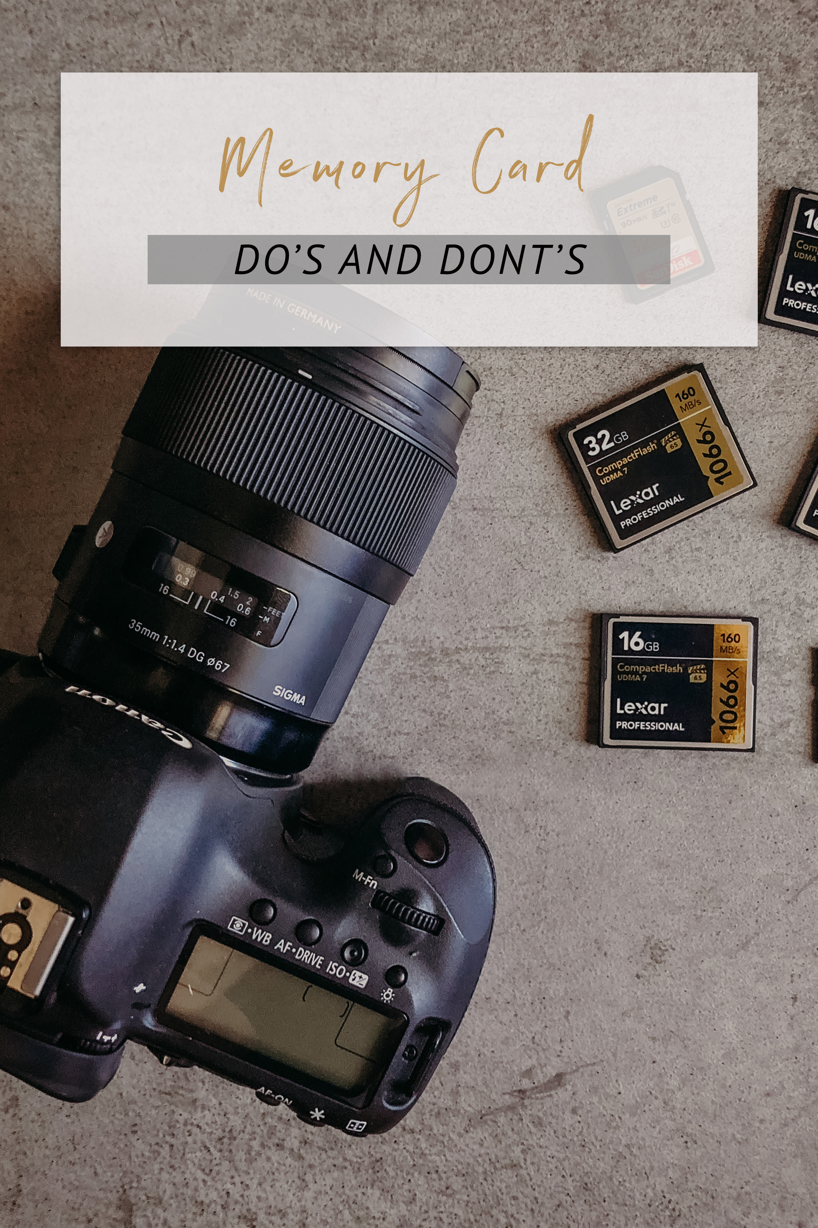 Memory Card Do's and Dont's