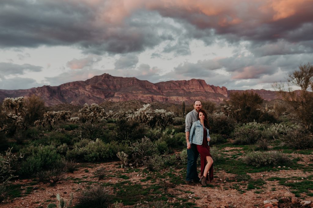 Superstition Mountain Engagement Photos