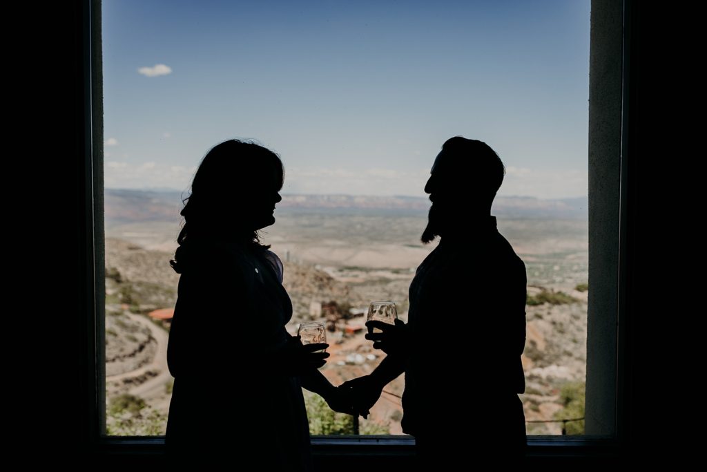 Dramatic Engagement Photos in Jerome Arizona