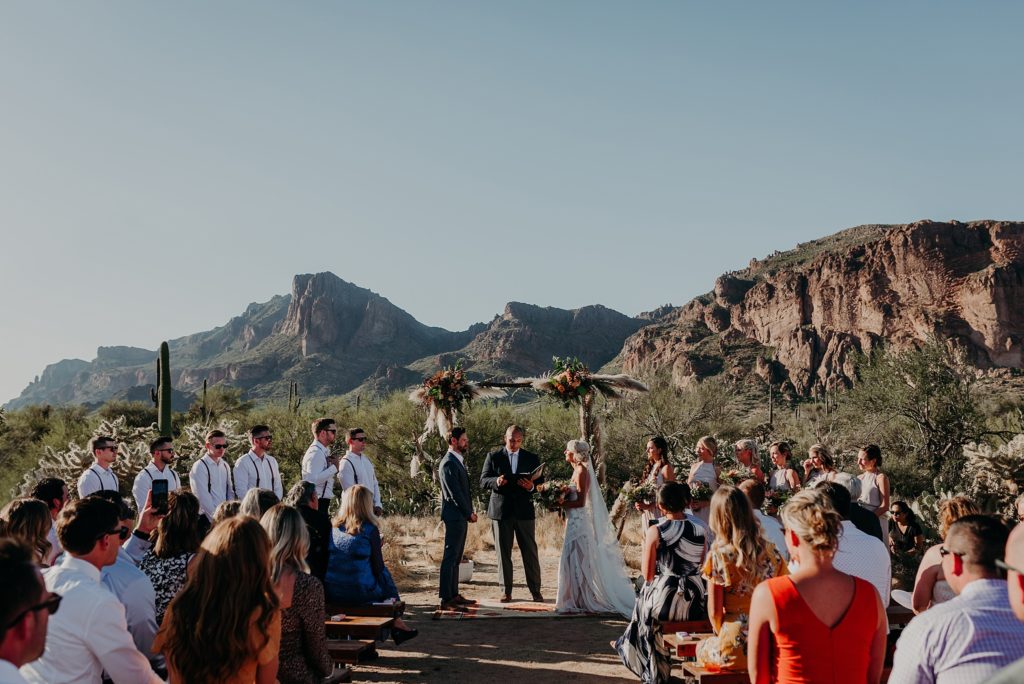 Superstition Mountain Wedding with Cloth and Flame