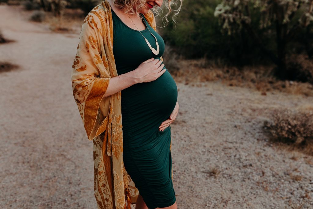 Superstition Mountain Fall Maternity Session