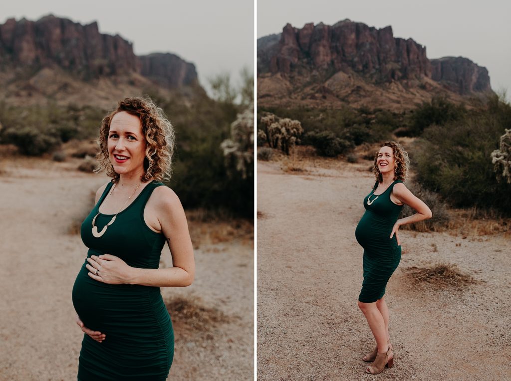 Superstition Mountain Fall Maternity Session