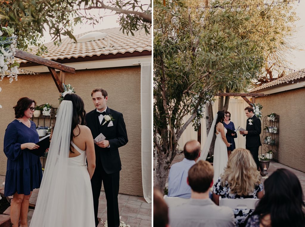 Justin and Jennifer's intimate backyard wedding in Phoenix