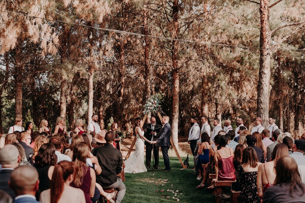 wedding ceremony in a forest