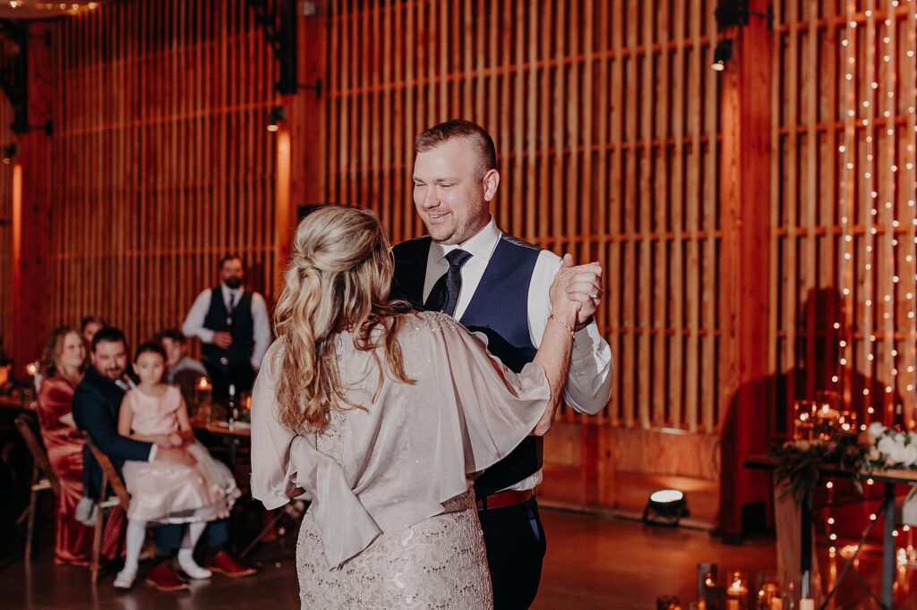 groom shares dance with his mother