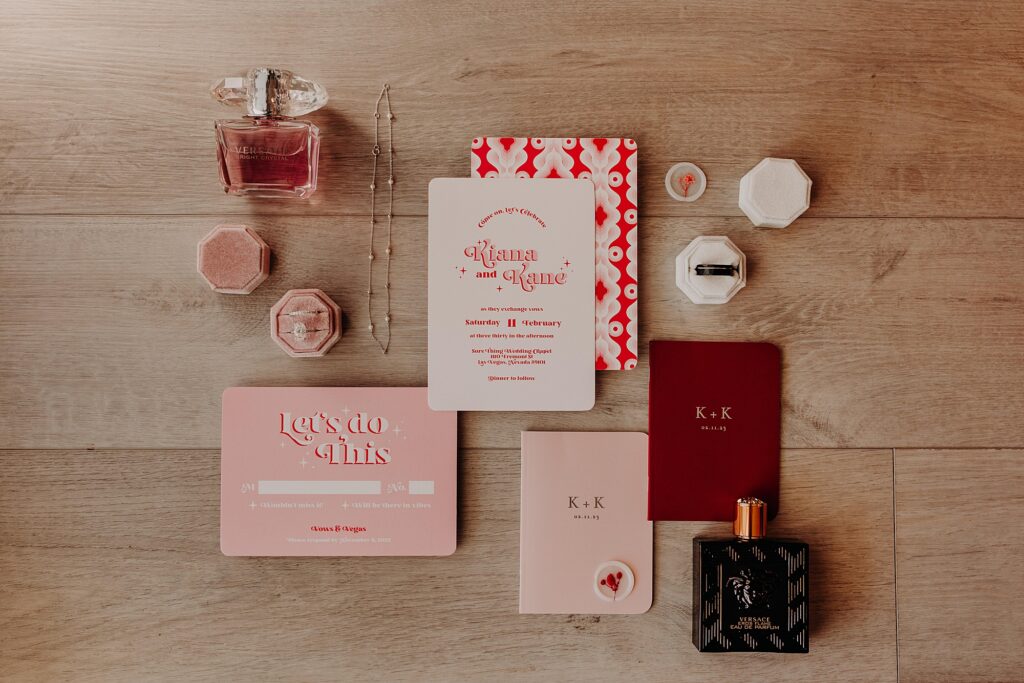 Pink Valentine's Day Wedding Invitation 